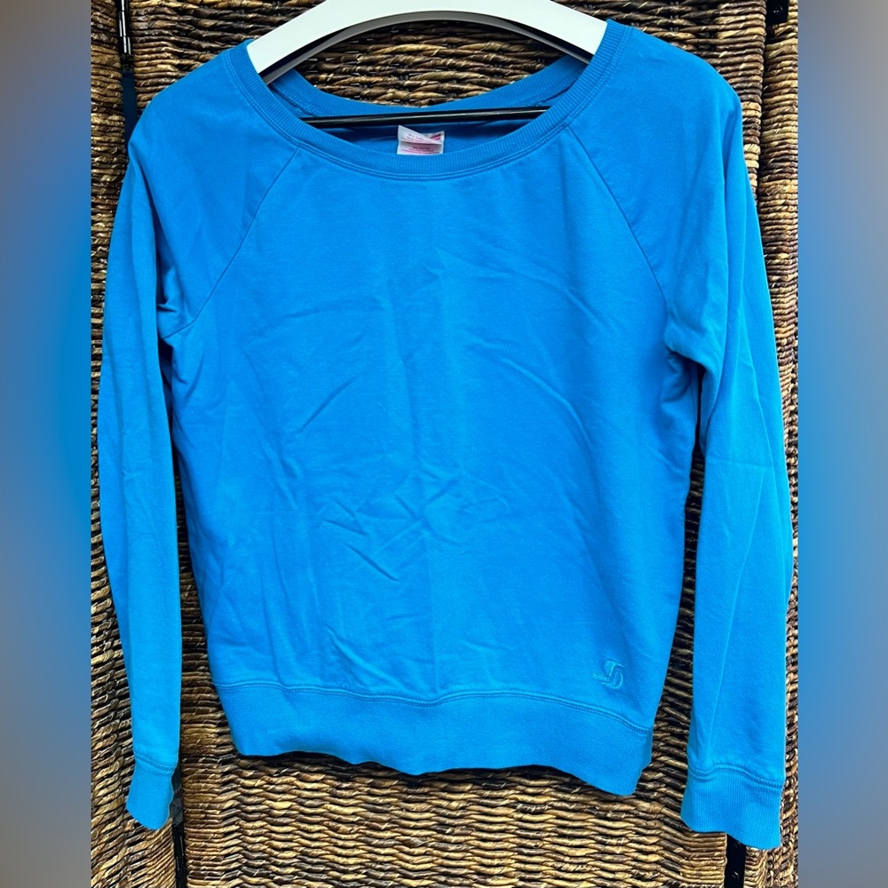 Soffe-Juniors Blue Long Sleeve‎ Sweatshirt-Size: Medium